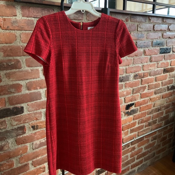Calvin Klein short sleeve sheath plaid dress - Picture 3 of 7
